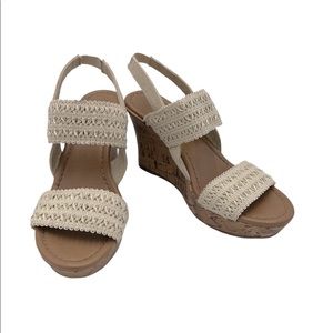 American Eagle Brown Cork Wedge Heel Shoe- Size 7